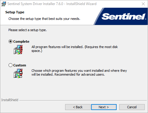 download sentinel system driver installer 7.5.1